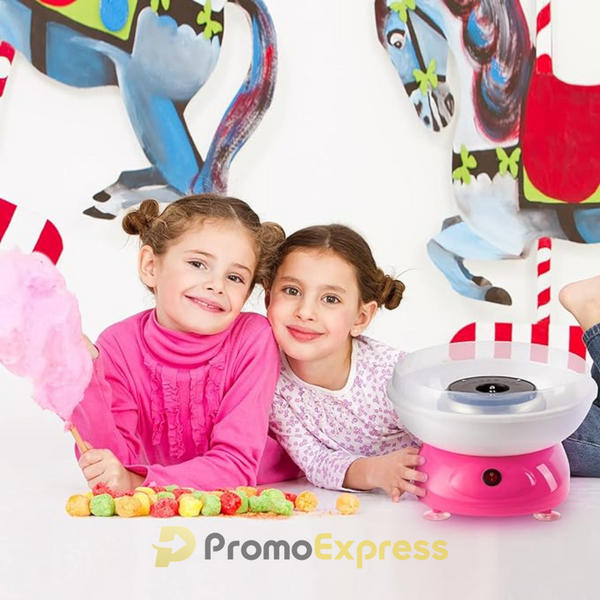 Aparat De Facut Vata De Zahar Cotton Candy, FAINTEC, Lingura, 10 x bete, Picioruse anti-alunecare, Roz