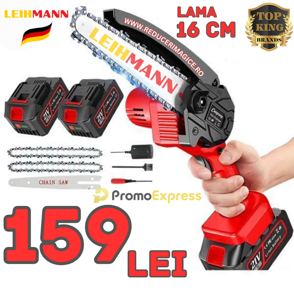Drujba Electrica Reincarcabila, cu 2 Acumulatori, Fierastrau electric portabil, lant de rezerva