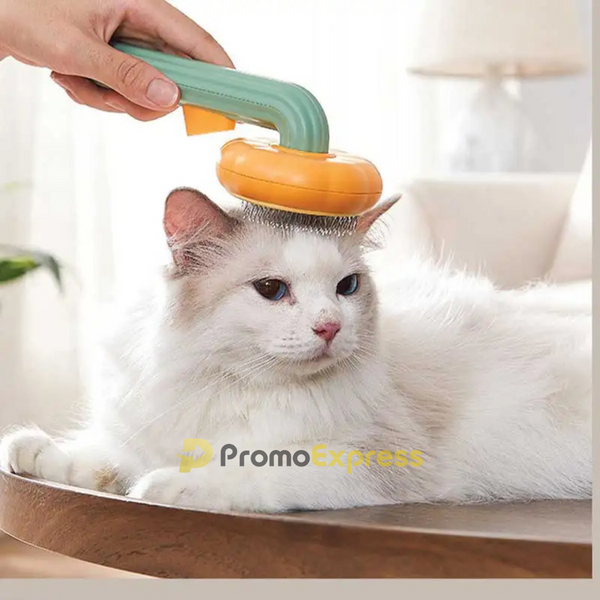 Perie pentru parul animalelor de companie, cu buton, pentru o curatare usoara