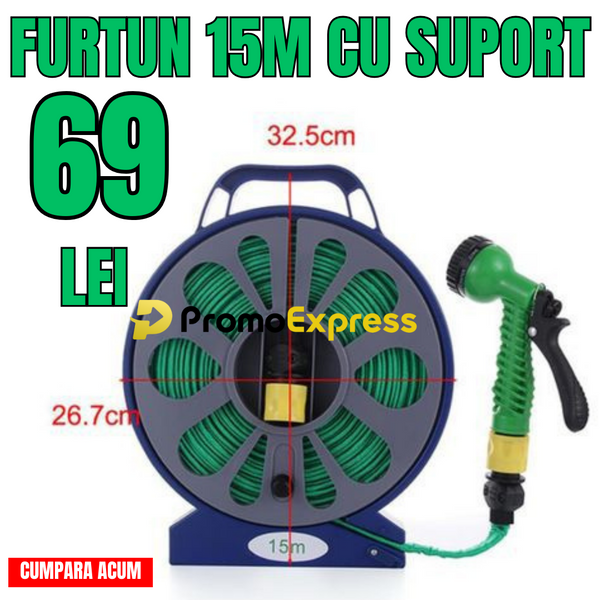 Furtun 15M cu suport