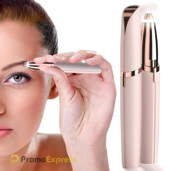 Mini epilator pentru sprancene, cu lumina Led