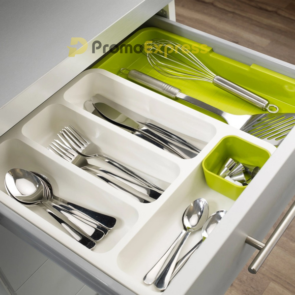 Organizator extensibil de tacamuri pentru sertar