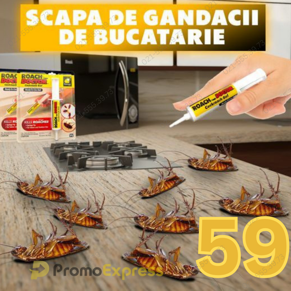 Set 3 x Insecticid tip seringa, solutie antigandaci RoachDoctor